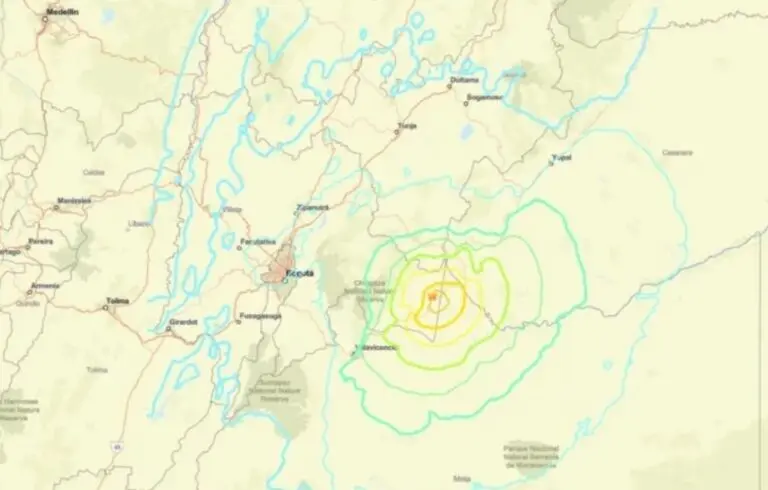 Terremoto atinge a Colômbia