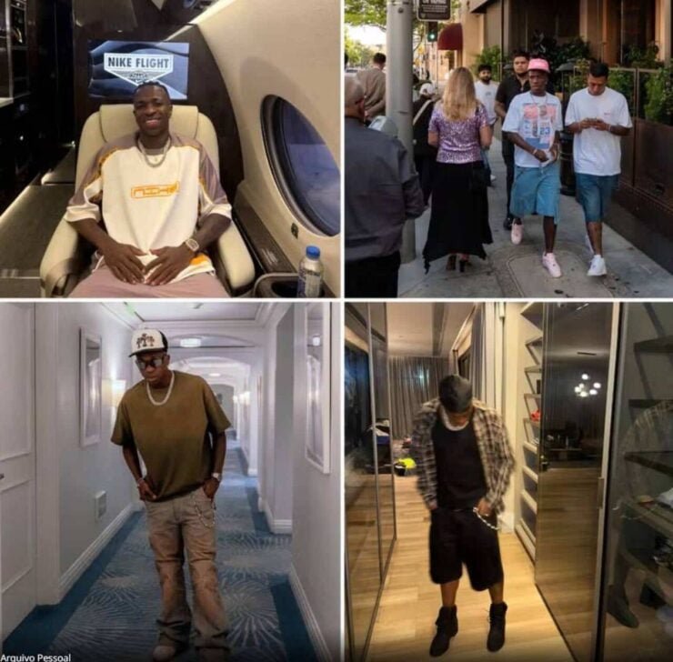 Vini Jr. curte a folga em Los Angeles — Foto: Arquivo Pessoal