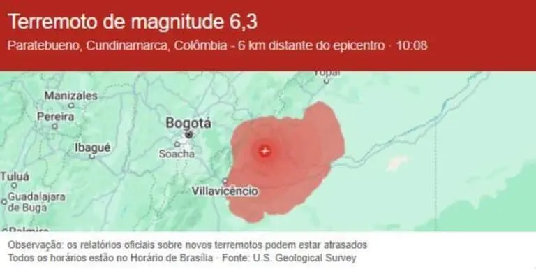 terremoto em bogota