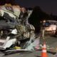 Acidente entre micro-ônibus e caminhão na BR-153