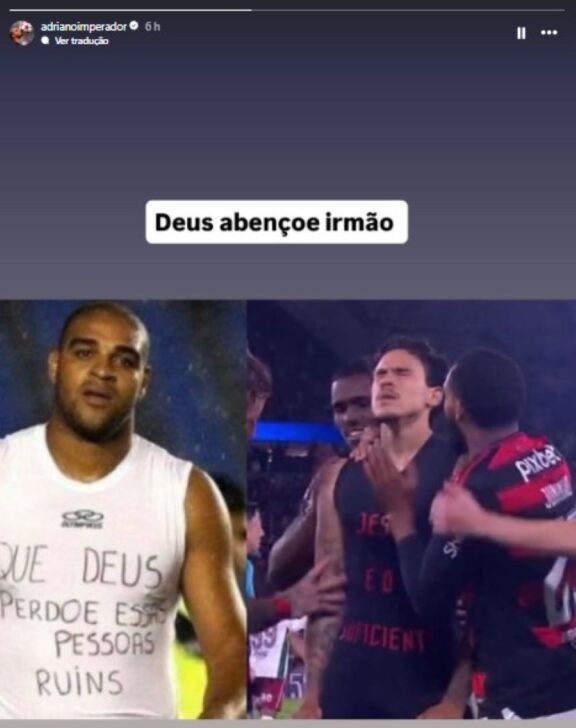 Adriano apoia Pedro Flamengo