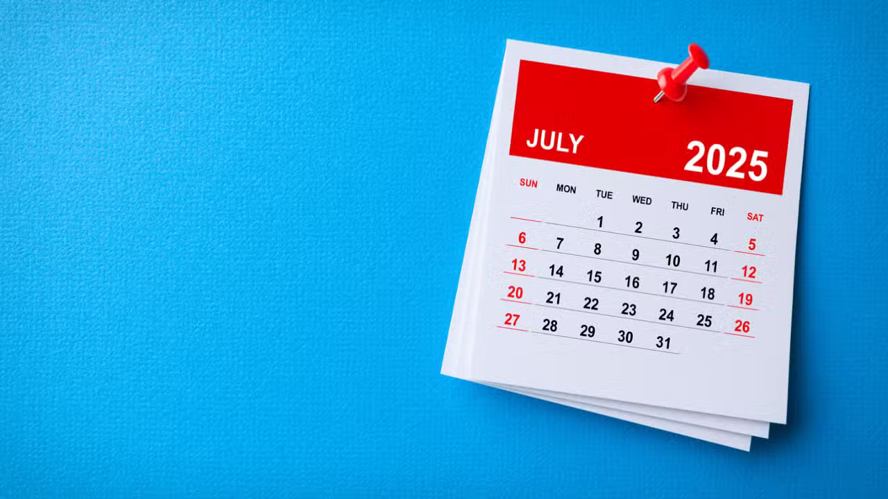 Calendário Julho