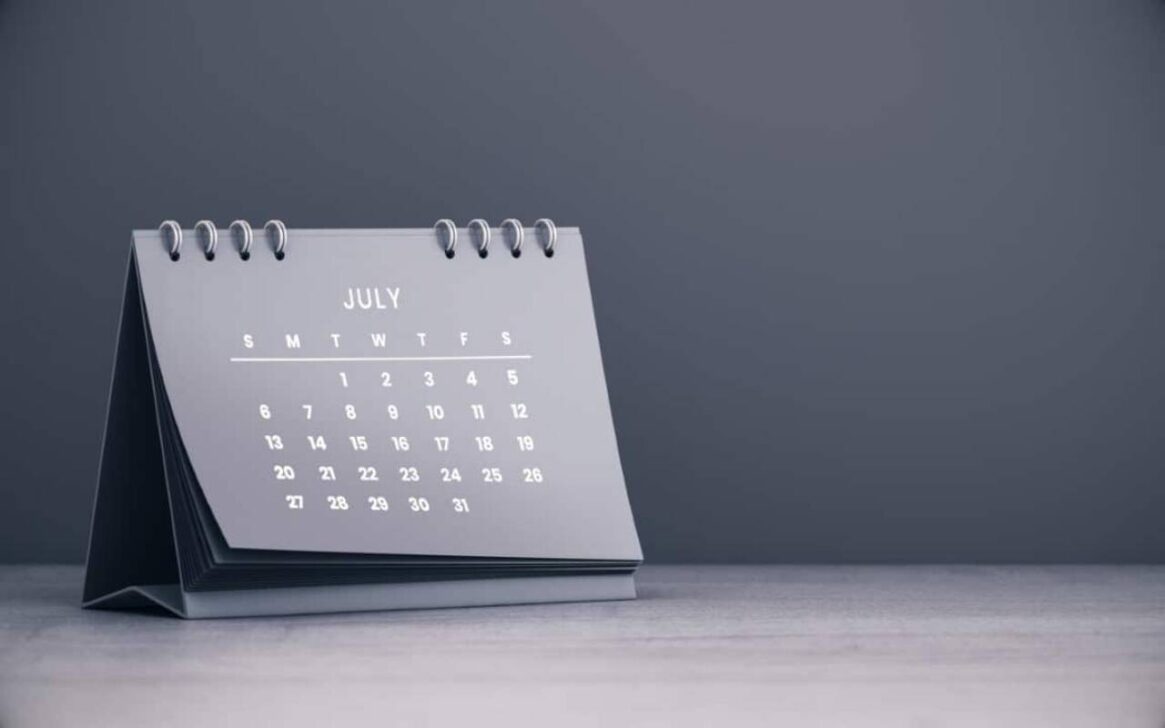 Calendario Julho