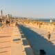 Calor, praia em Barcelona