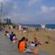 Calor praia em Barcelona