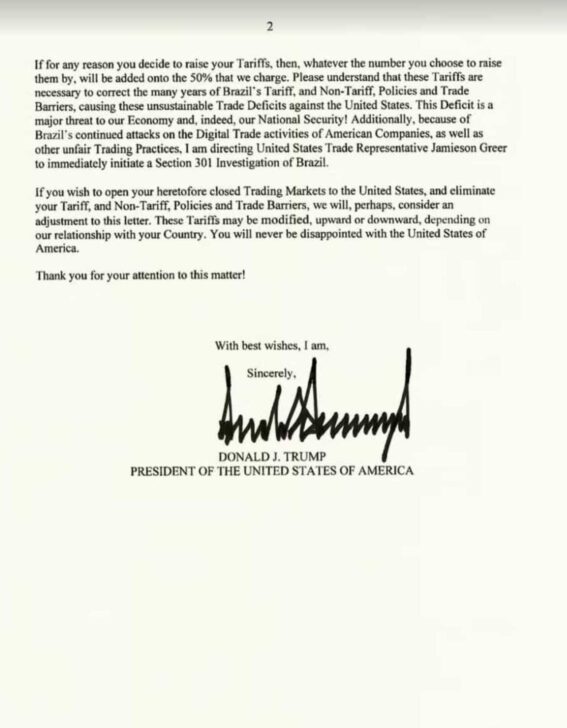 Carta trump 2