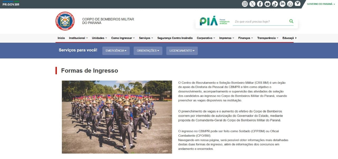 Corpo de Bombeiros Parana