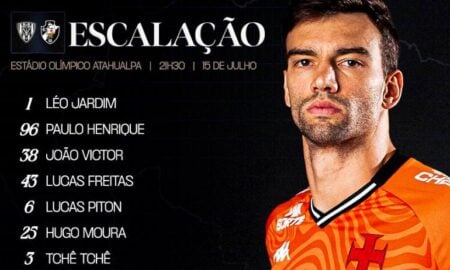 Escalação confirmada Vasco 15 de julho