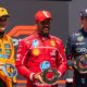 Lewis Hamilton, Oscar Piastri e Max Verstappen