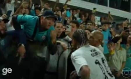 Neymar discute com torcedor