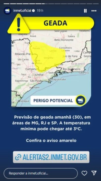 Previsão de geada