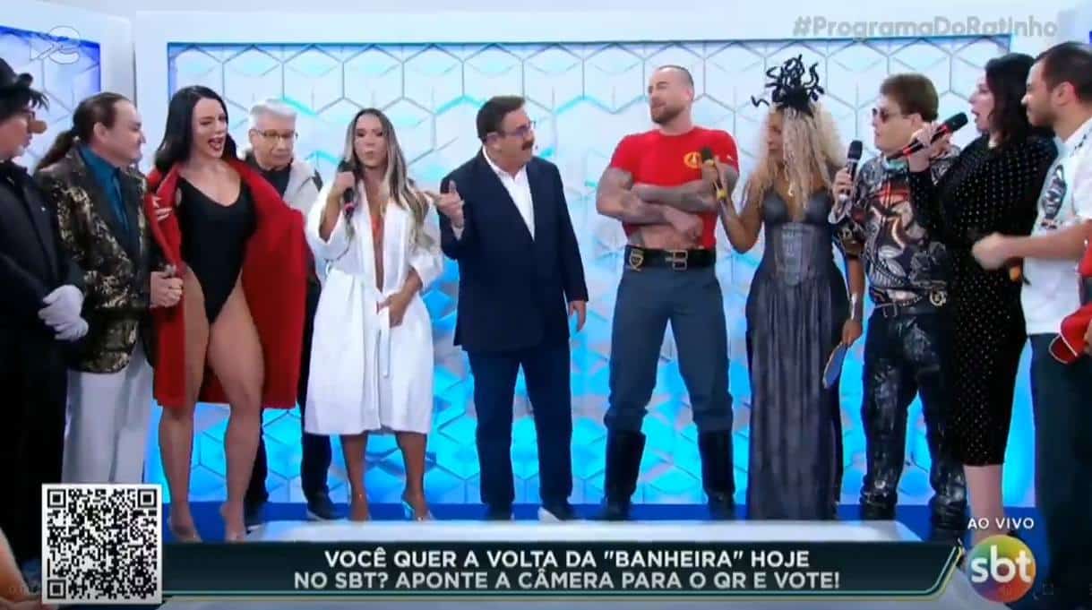 Programa do Ratinho Banheira do gugu