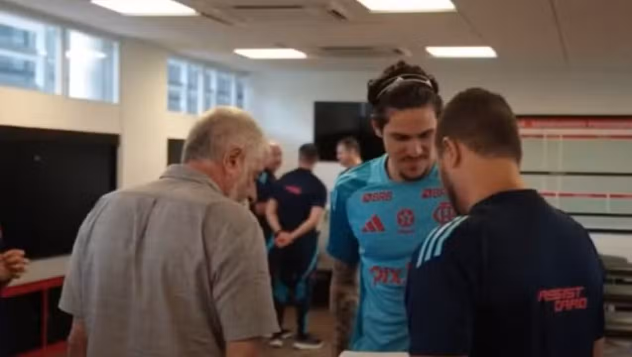 Runco na reapresentação do Flamengo