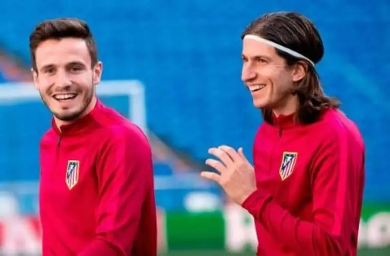 Saúl Ñíguez e Filipe Luís