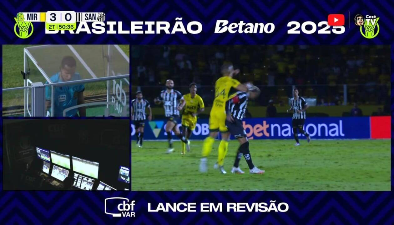 cotovelada em Neymar Cartão Vermelho