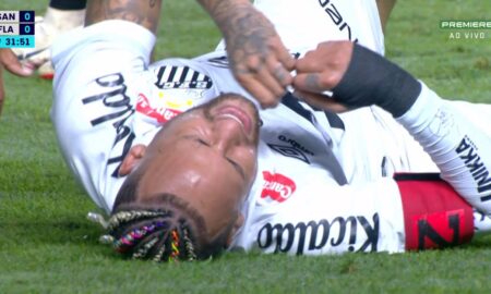 neymar cai em campo