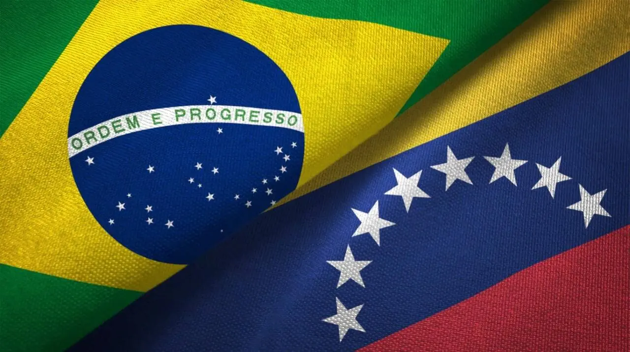 Bandeiras Brasil e Venezuela