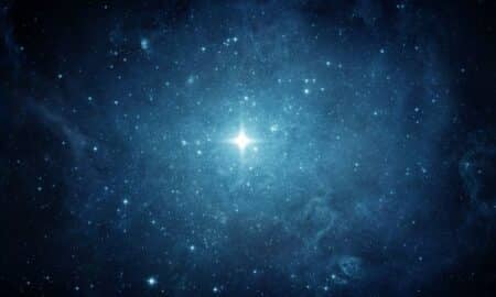Estrela no espaço, céu estrelado