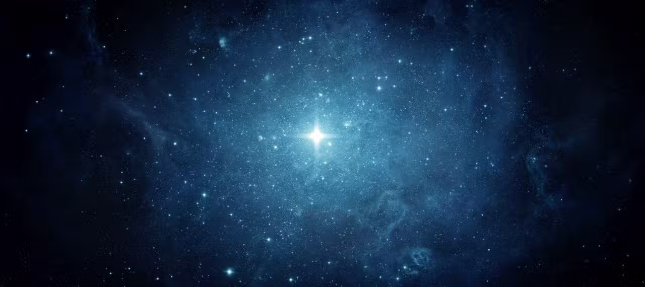 Estrela no espaço, céu estrelado