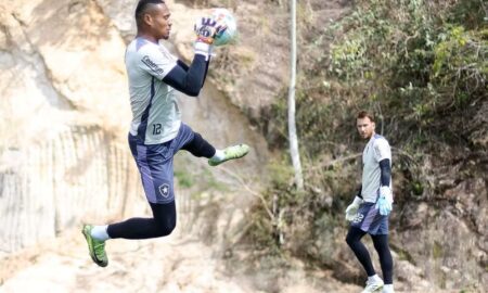 John e Neto em treino do Botafogo