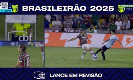 Juiz no var penalti para o fluminense