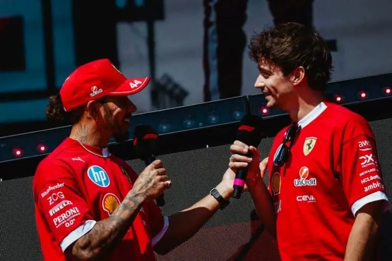Lewis Hamilton e Charles Leclerc