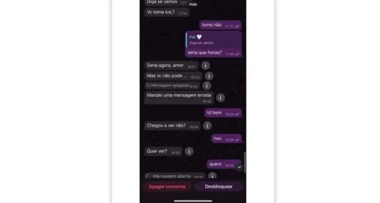 Pai e filha whatsapp