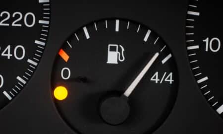 Painel de carro, consumo de combustível