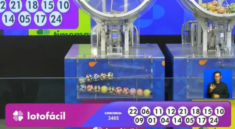 Resultado Lotofácil 3465