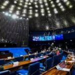 O plenário do Senado durante sessão de votações — Foto: Carlos Moura/Agência Senado