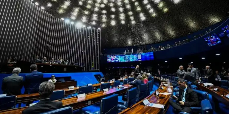O plenário do Senado durante sessão de votações — Foto: Carlos Moura/Agência Senado