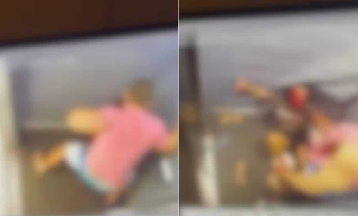 agressao no elevador