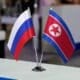 bandeira russa e norte coreana