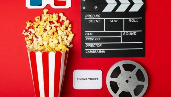 cinema, balde de pipoca, ingresso