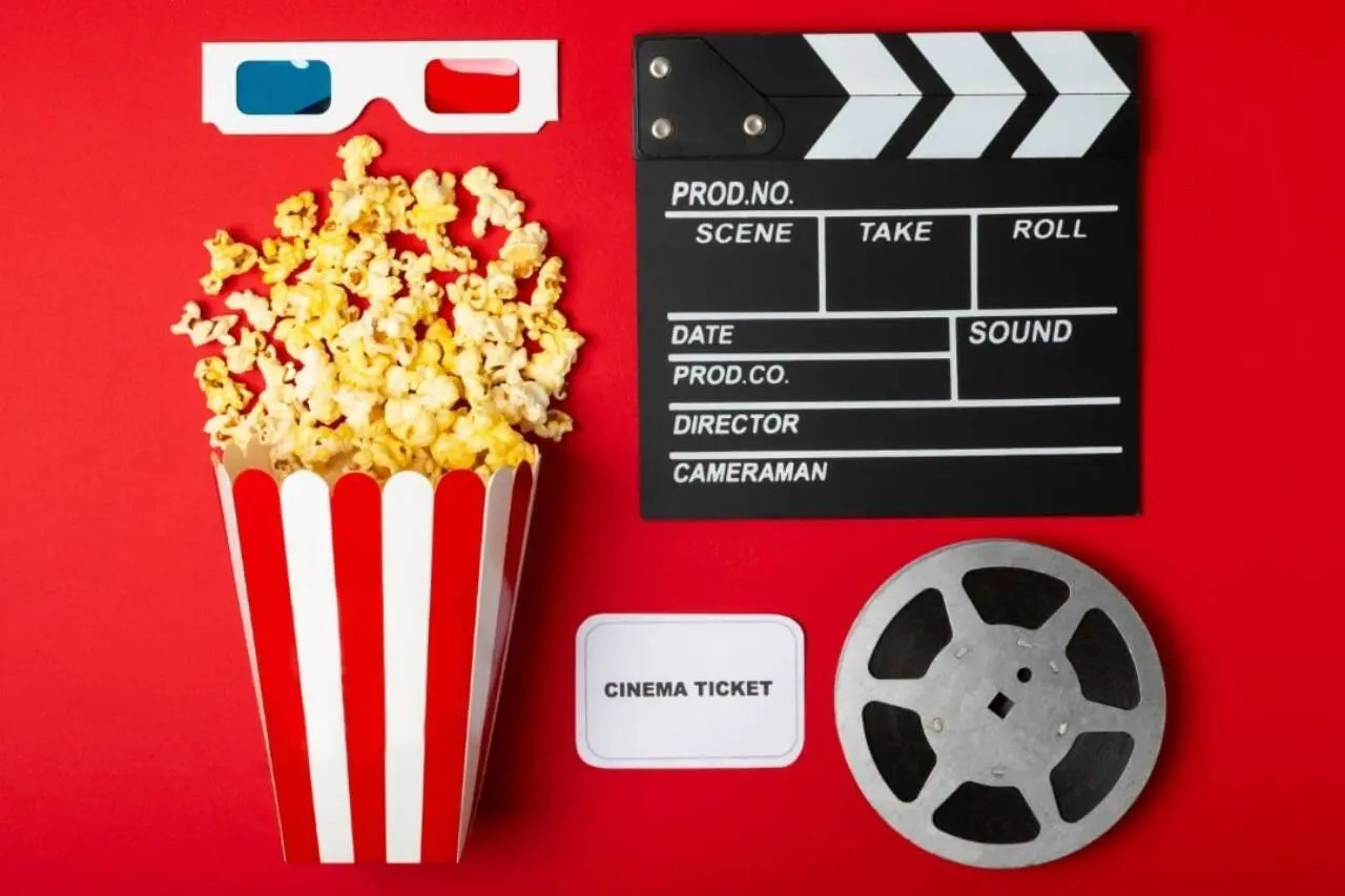 cinema, balde de pipoca, ingresso