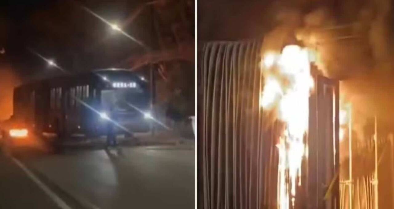 Ônibus é incendiado em protesto contra reintegração de posse em Parelheiros, SP