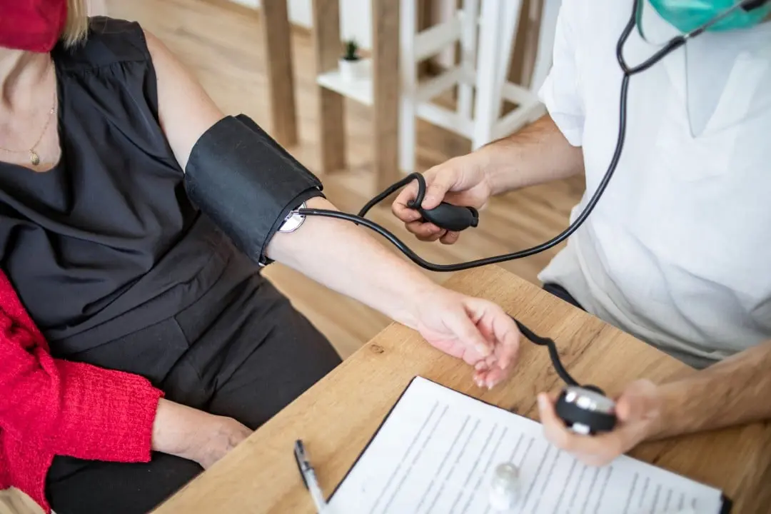 Blood pressure measurement, patient, doctor consultation