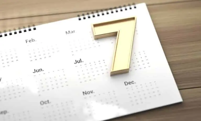Calendário número 7
