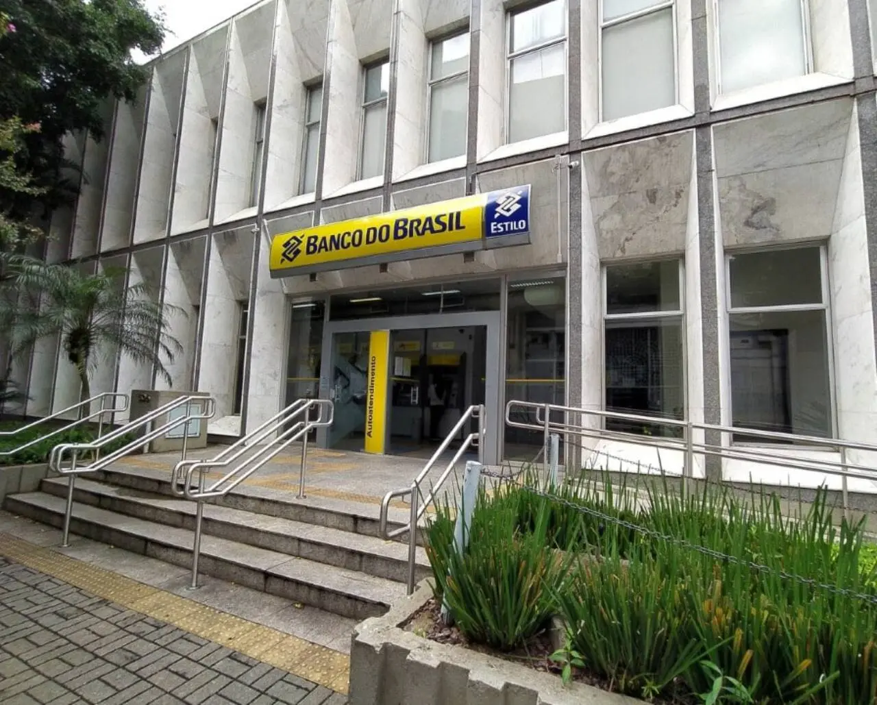 Fachada da agência do Banco do Brasil