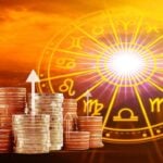 Horóscopo com signos do zodíaco e moedasHoróscopo com signos do zodíaco e moedas
