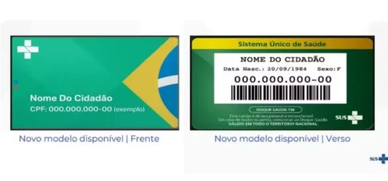 Novo cartão do SUS