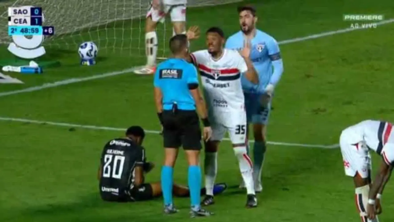 VAR em ação! Pênalti no fim agita São Paulo x Ceará no Morumbis em jogo ainda em aberto