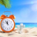 Relógio conceito de horário de verão