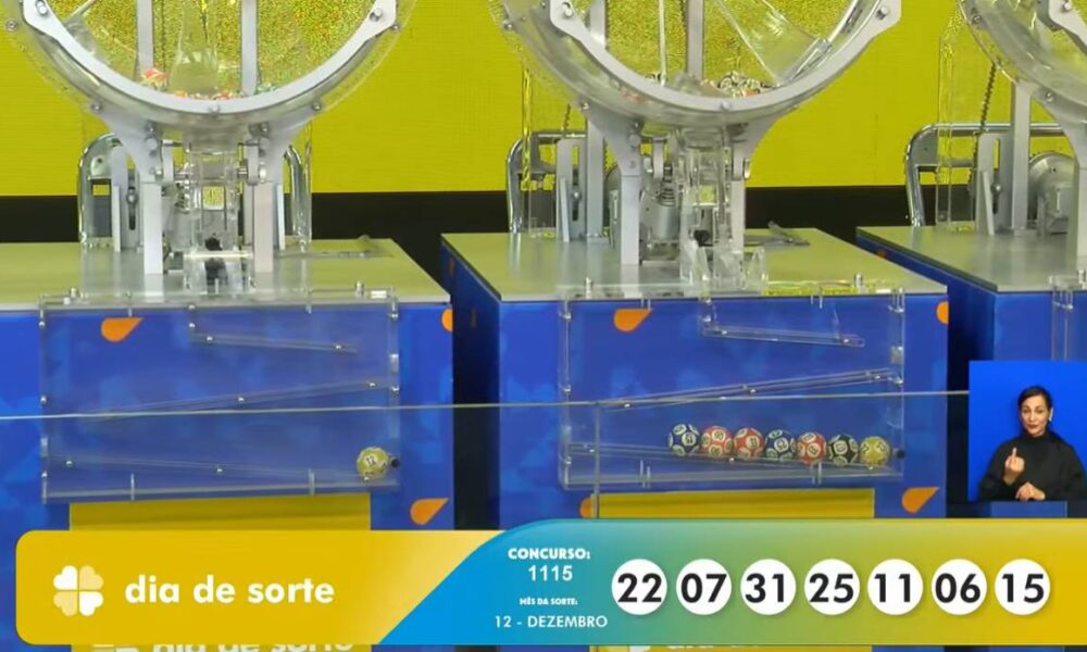 Resultado imediato do concurso 1115 Dia de Sorte: Loterias Caixa sorteia 22, 07, 21, 25, 11, 06, 15 e dezembro por R$ 150 mil