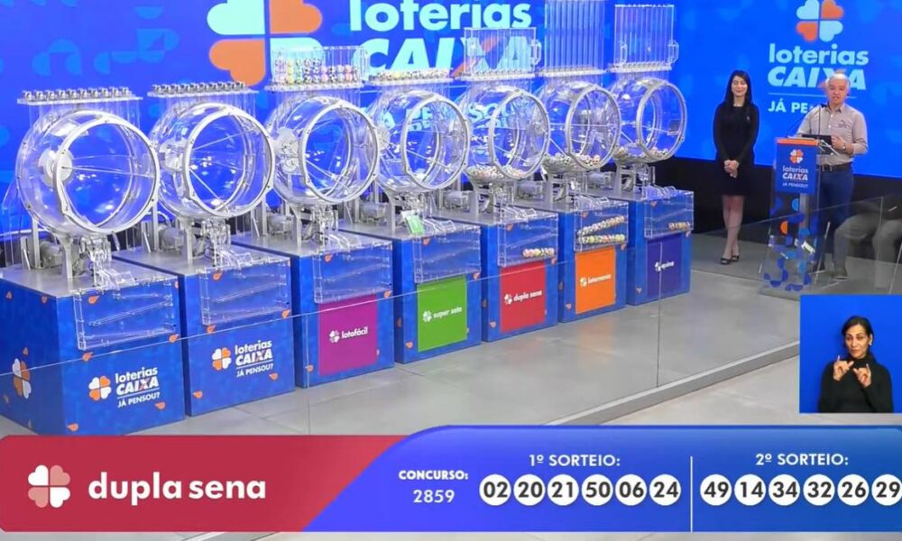 Resultado dos ganhadores de ontem da Dupla Sena 2859 não tem vencedor e prêmio cresce