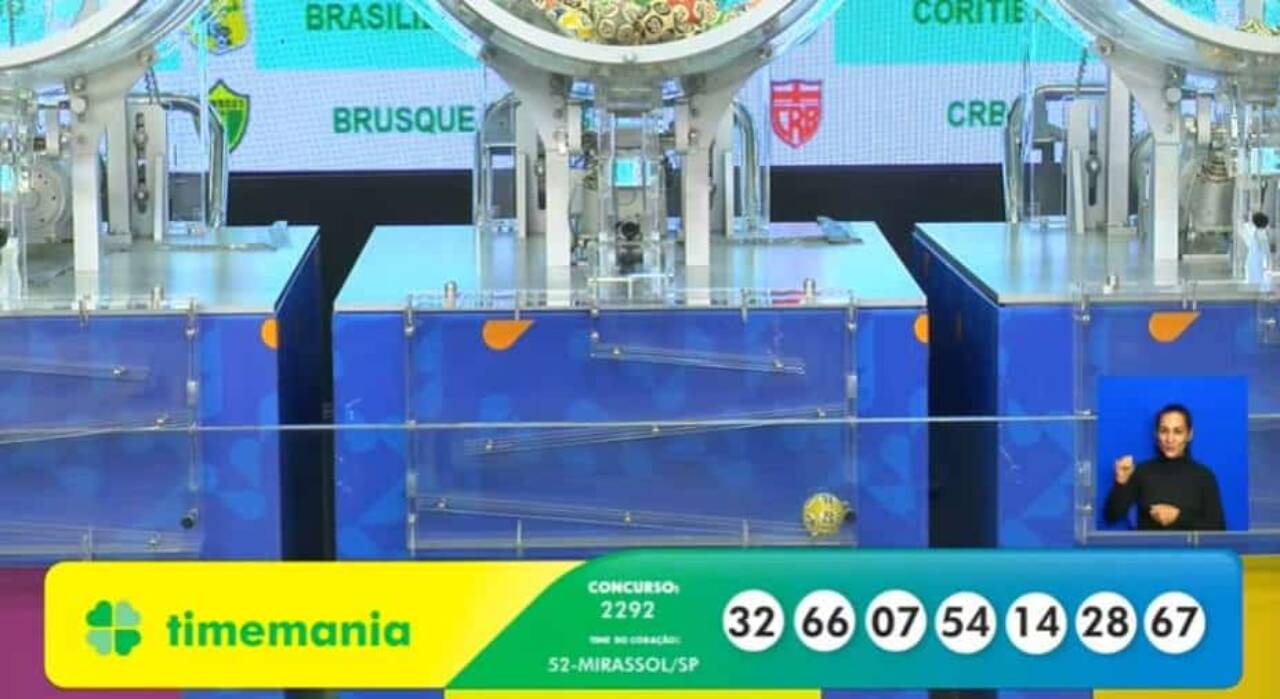 Resultado da Timemania 2292: números e time do coração saem agora nas Loterias Caixa