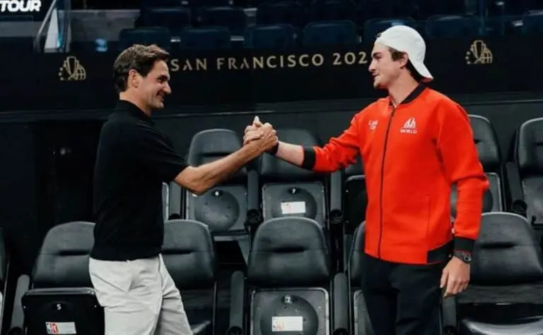 Roger Federer e João Fonseca