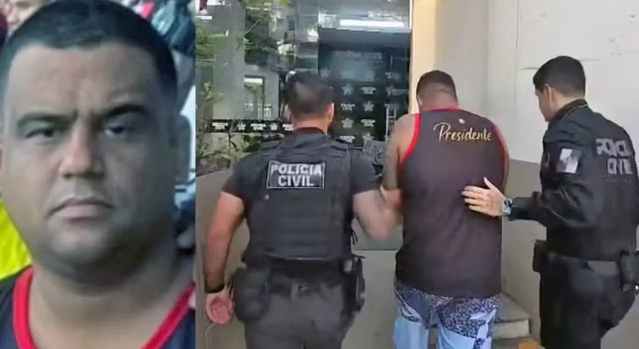 Tiago de Souza Câmara Melo, o Boinha, presidente da Torcida Jovem do Flamengo, foi preso pela DHC — Foto: Reprodução