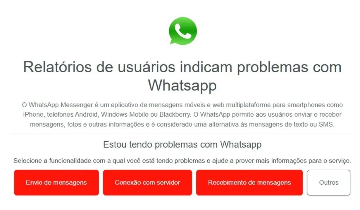 WhatsApp problema