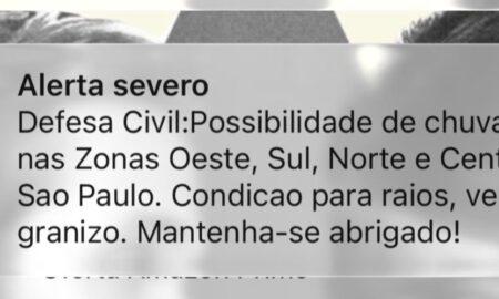 Alerta defesa Civil SP
